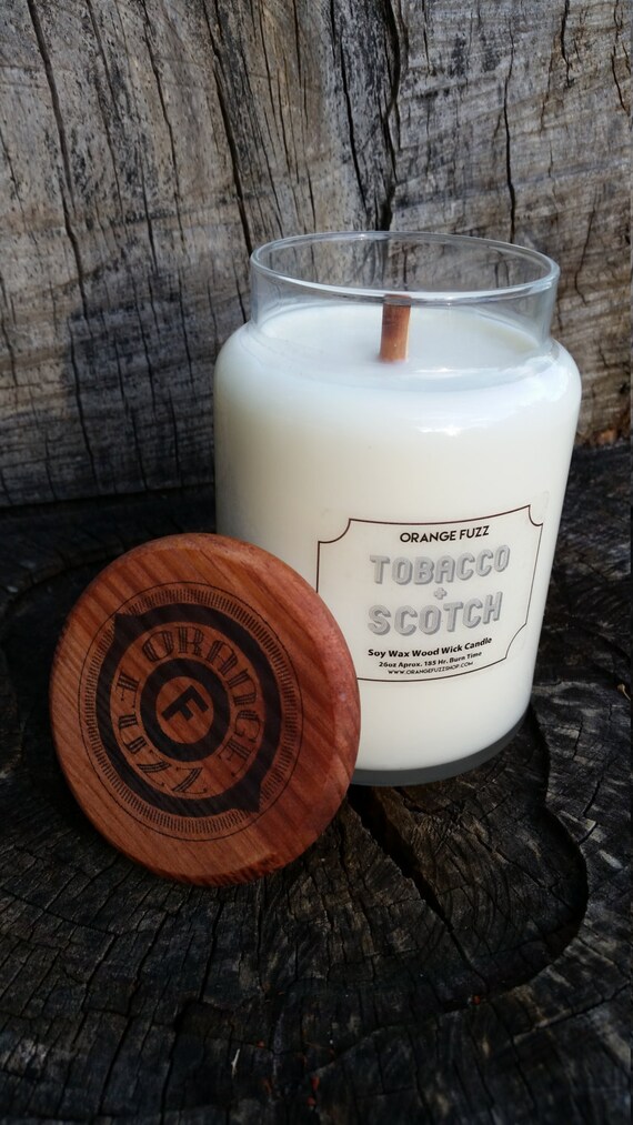 Large Soy Wax Wood Wick Candle Choose Scent