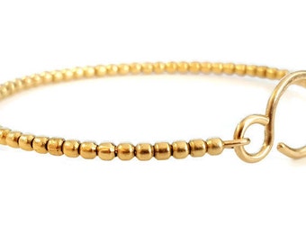 Gold Beaded Bracelet, Stacking Beaded Bracelets, Trendy Bangle Bracelet, Gold Filled Beaded Bracelet, Handmade Bracelets, Venexia Jewelry