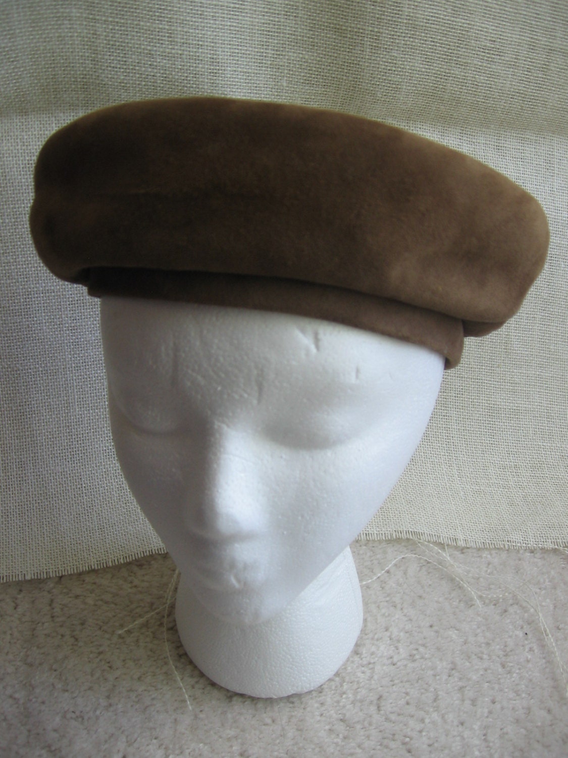 Vintage Brown Suede Beret Made in USA Beret Styled Feminine Hat ...