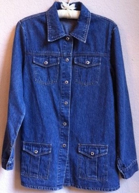Jean Jacket With Rhinestone Buttons