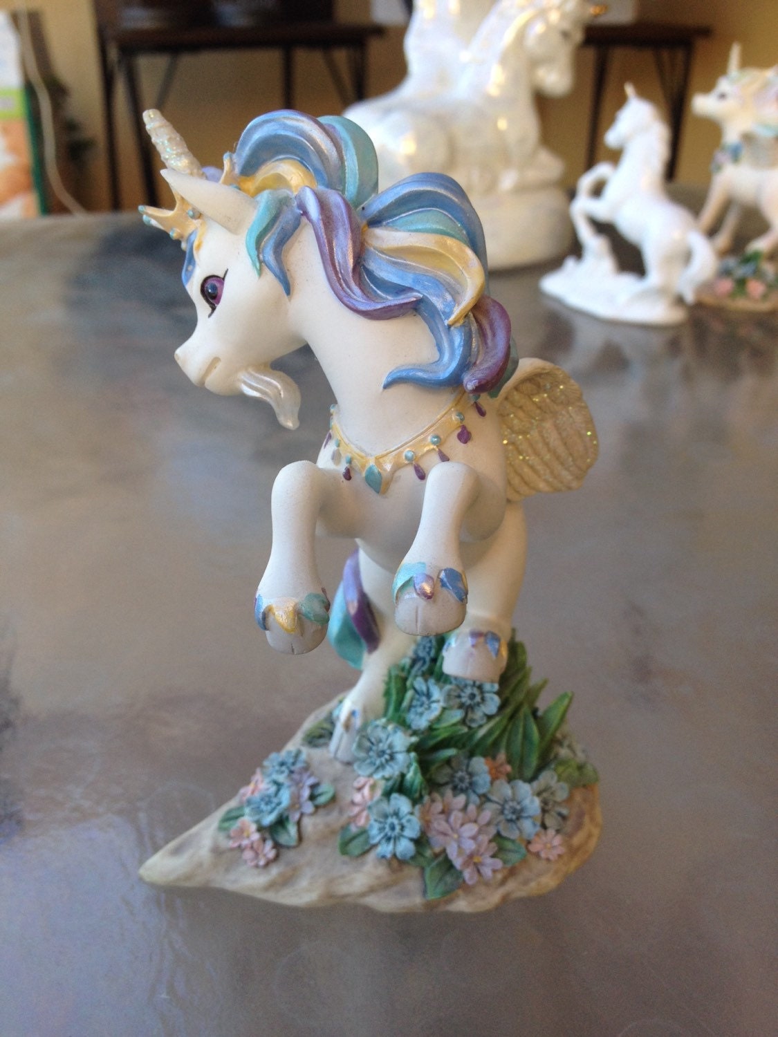 unicorn statues figurines