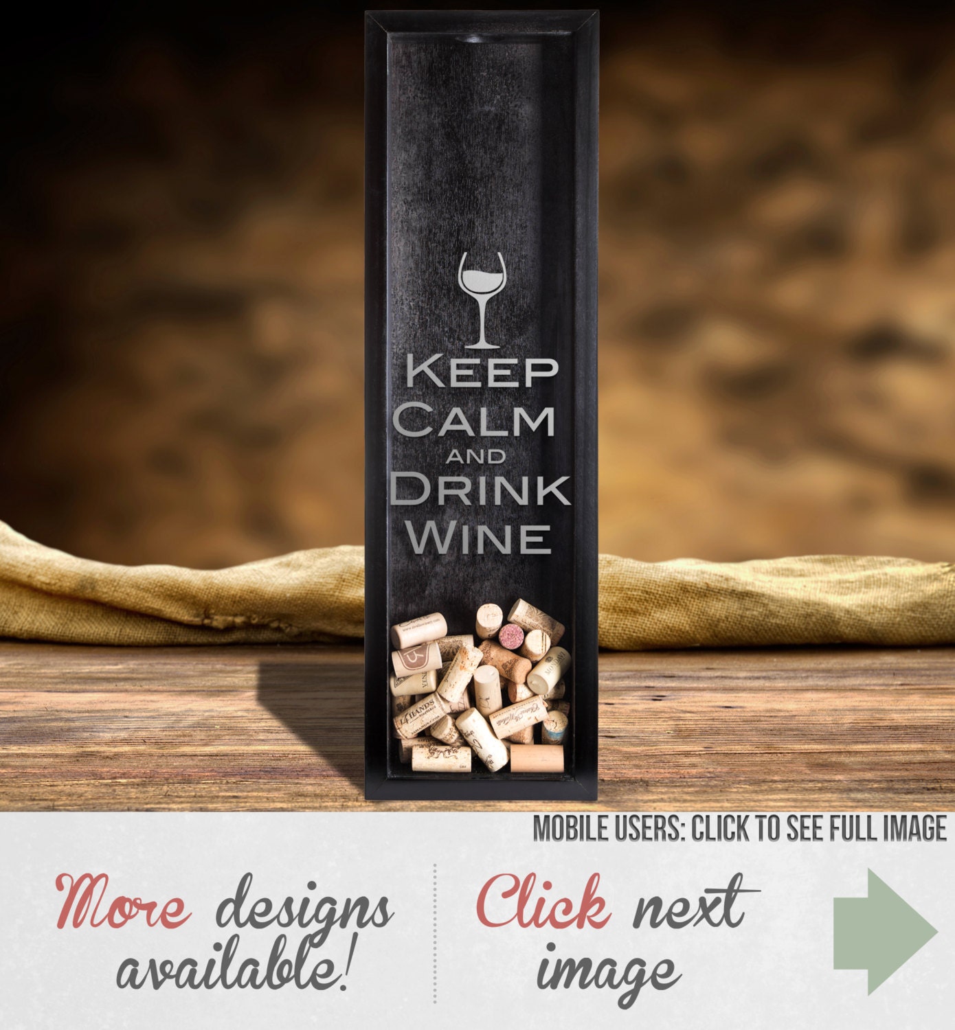 Keep Calm and Drink Wine Wine Cork Holder by EverythingEtchedAZ
