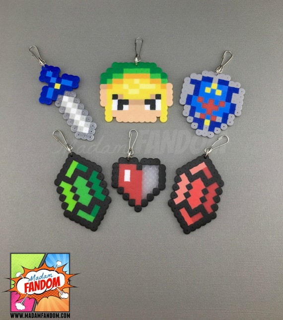 12 Legend of Zelda Party Favors Zipper Pulls Keychains Clips