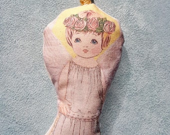 Doll Guardian Angel Protector Angel Soft Doll Art Christian Cloth Doll Christmas Religious Gift Children Baptism children christening