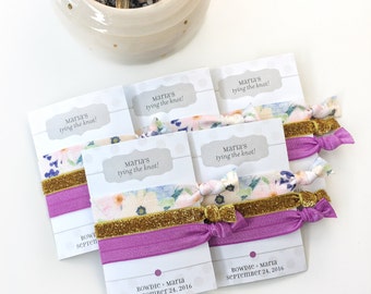 Floral Bridal Shower Favors, Hair Tie Favors, Unique Bridal Shower Favors, Bachelorette Party Hair Ties, Bridal Shower Gifts for Guests