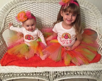 Girls Thanksgiving outfit, Baby Thanksgiving outfit, Personalized Thanksgiving Turkey Outfit, Thanksgiving bodysuit,Thanksgiving tutu