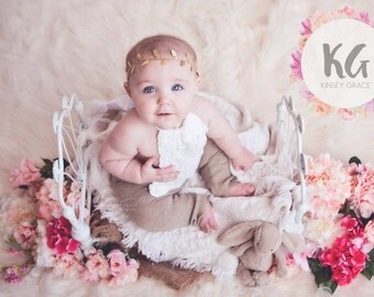 Girls Gold Headband, Leaf Headband, Flower Crown, Baby Headband, Baby Girl, Newborn Baby, Boho Headband, Silver Headband, Infant, Toddler