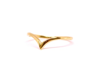 Gold filled Chevron Ring, 14k Goldfilled Ring, V Shaped Ring, Gold Trendy Rings, Wholesale Ring, Goldfilled Jewelry, Rings Under 10 Dollars