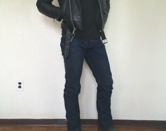 Vintage Leather Motorcycle Jacket
