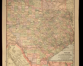 Indiana Map Indiana Antique Railroad Original by MapsBooksEphemera