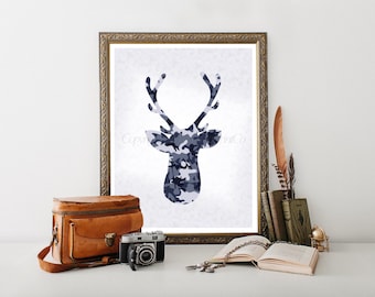 Deer Wall Art deer head wall art | etsy Deer Wall Art deer head wall art | etsy