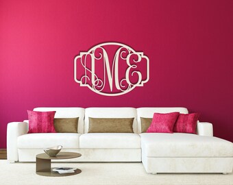 Wooden Wall Monogram - Wooden Monogram - Wall Monogram