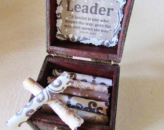 Boss Day Gift Boss Birthday Gift Boss Christmas Gift Leadership Scroll Box Boss Gift Idea Leadership Gift Boss Quote Leadership Quote Boss