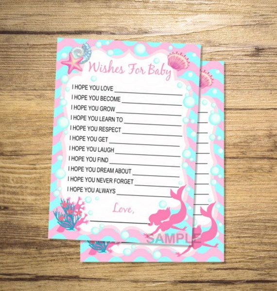 Baby Shower Games Printable Dear Baby Instant Download Wishes For