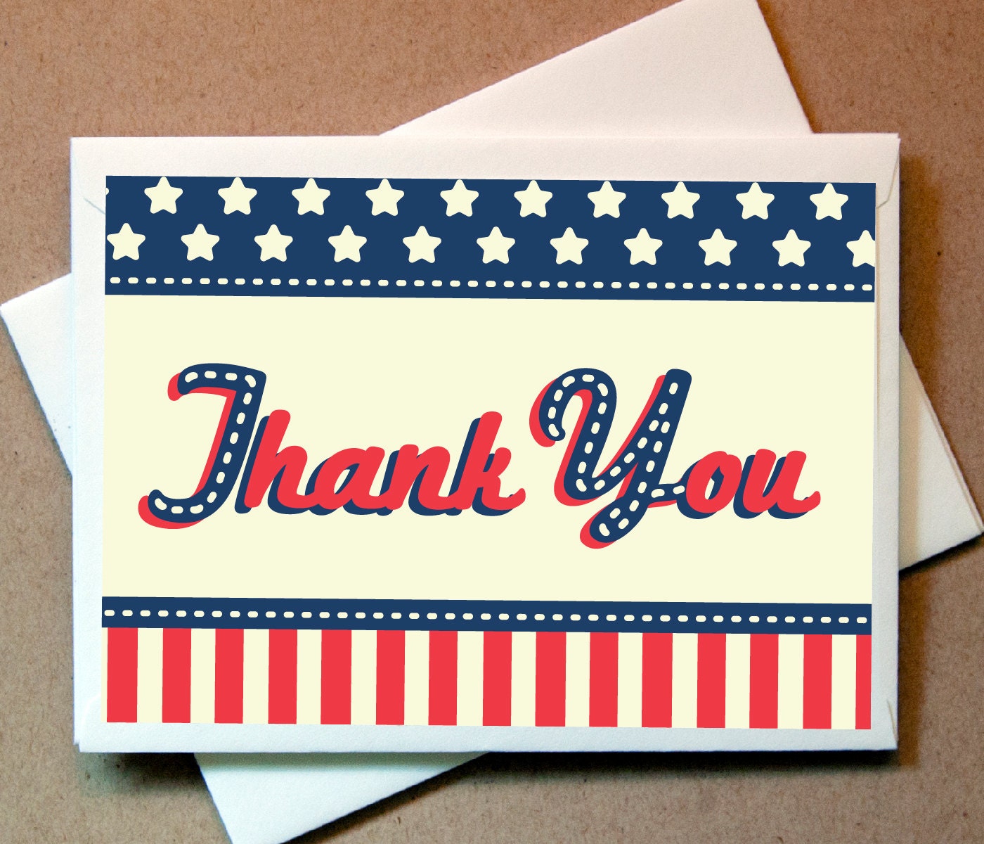 Patriotic Thank You Cards 24 cards and envelopes