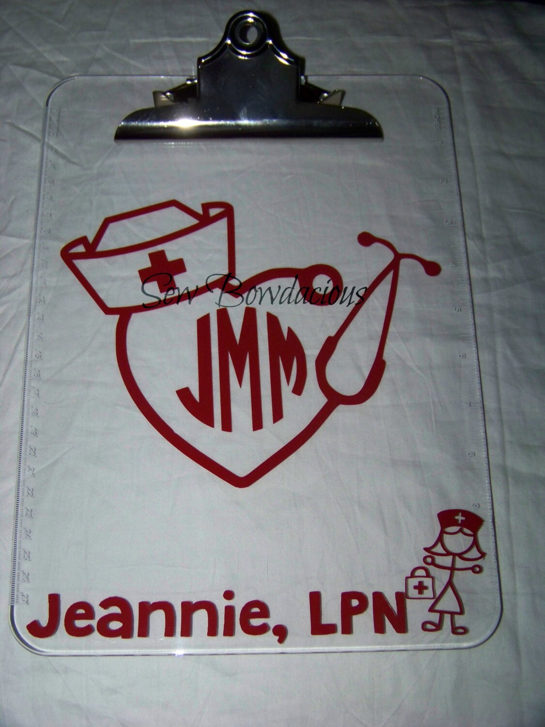 Nurse Clipboard Personalized Monogram Medical Professional