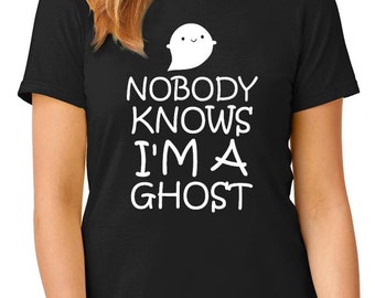Funny cute ghost t-shirt for Halloween Halloween by TEEddictive