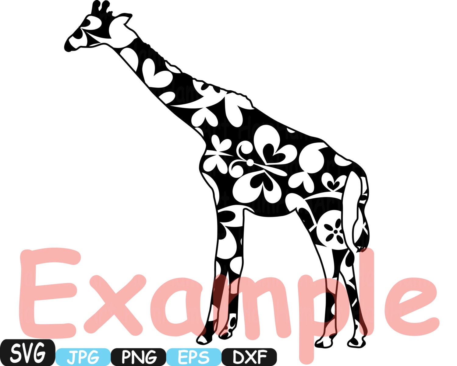 Download Giraffe Safari Mascot Monogram Circle Cutting Files SVG ...