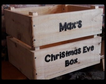 Christmas Eve Box Hamper Crate With Personalisation 45cm X 35 X 29cm