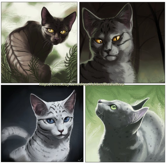 warriors cat portraits pack 9 dustpelt darkstripe