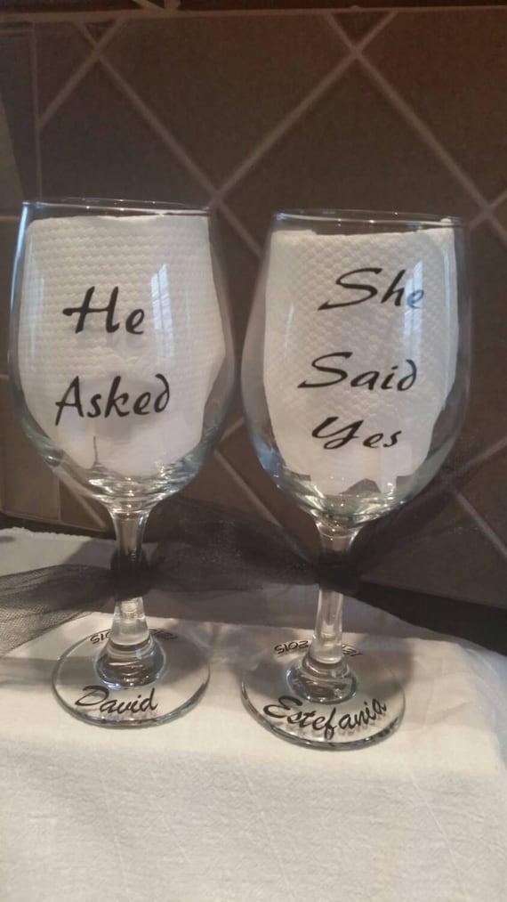 He Asked She Said Yes Set Of Engagement Wine Glasses he-asked-she-said-yes-set-of-engagement-wine-glasses