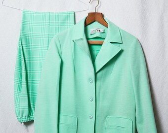 70s Suit Set, Mint 70s Suit Costume, That 70s Show Costume, Women's Complete 70s Suit Set, 70's Retro Suit