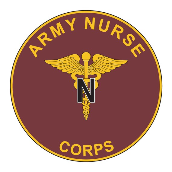 US Army Nurse Corps Plaque Decal on 3M Reflective Vinyl