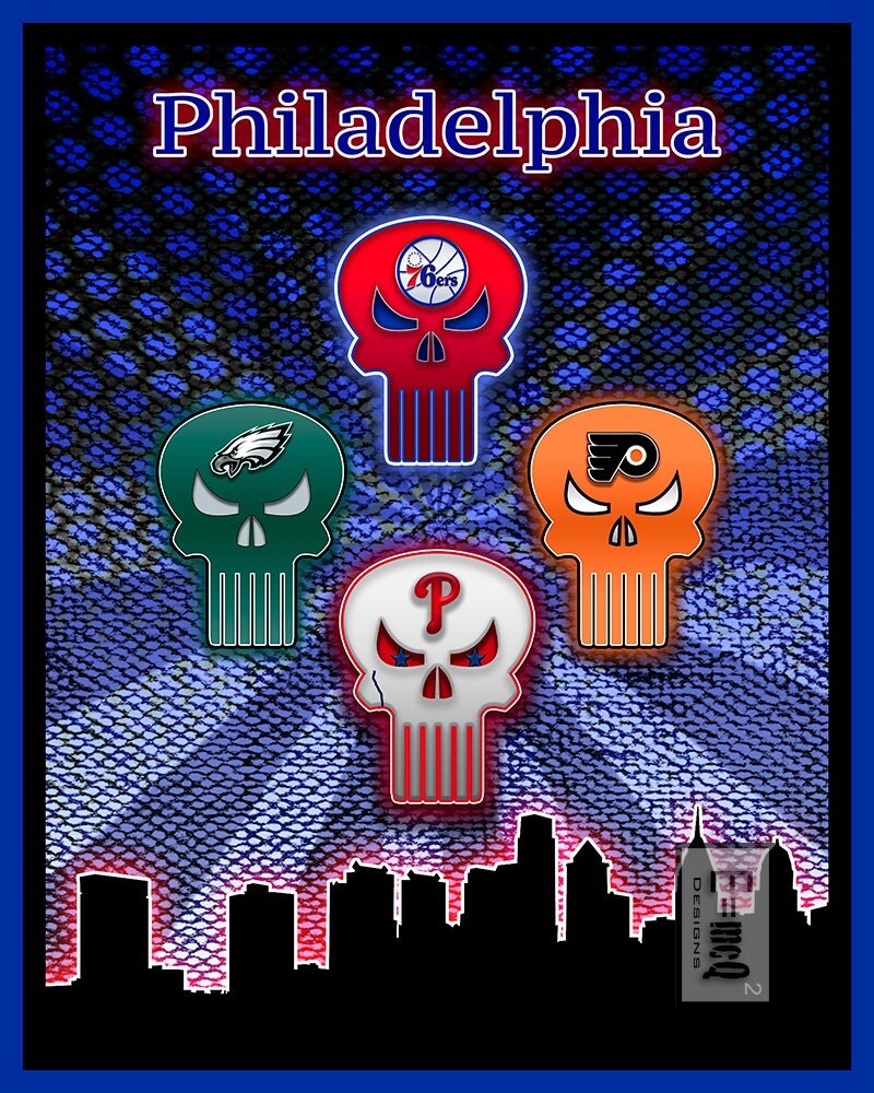 Philadelphia Sports Art Philadelphia Sports Punisher by McQDesign