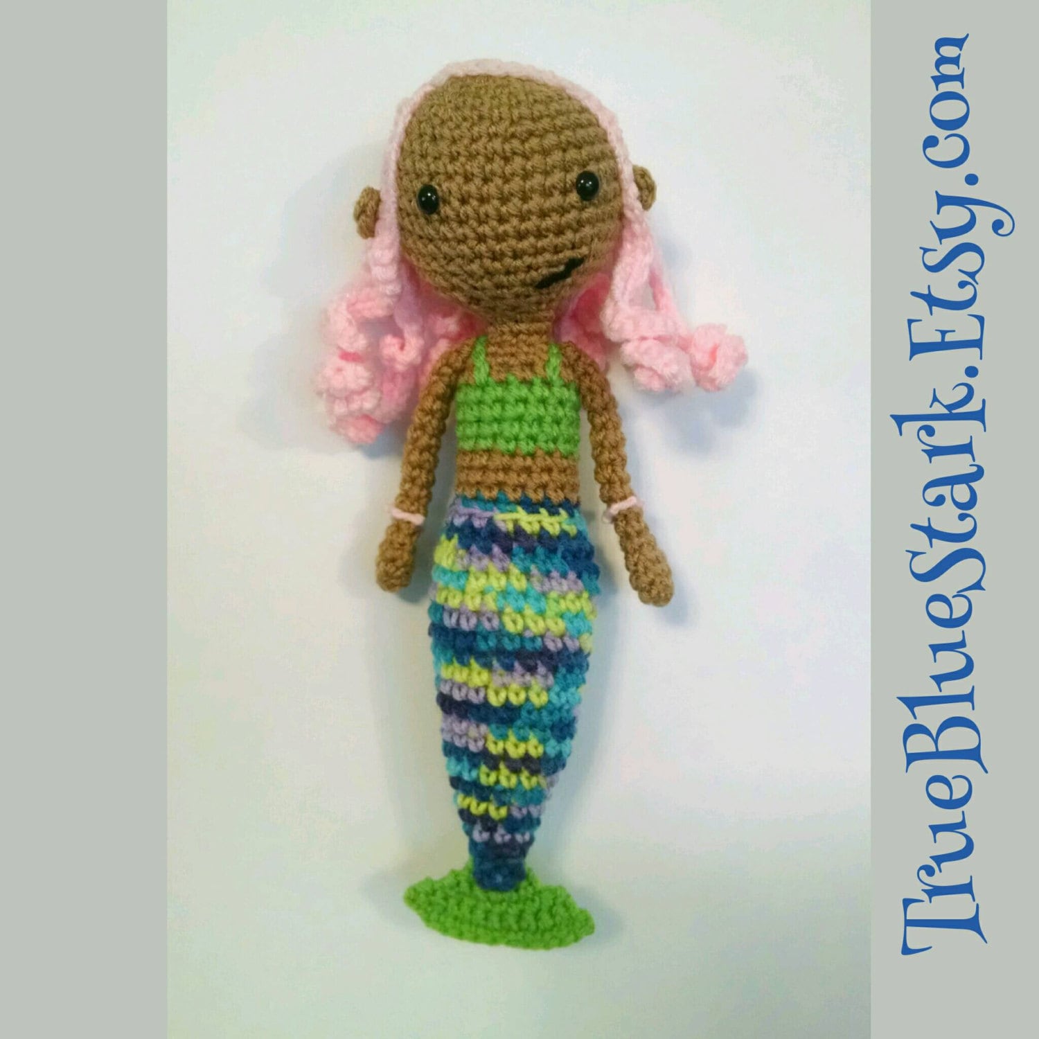 Mermaid stuffed toy inspired by peg cat cartoon handmade