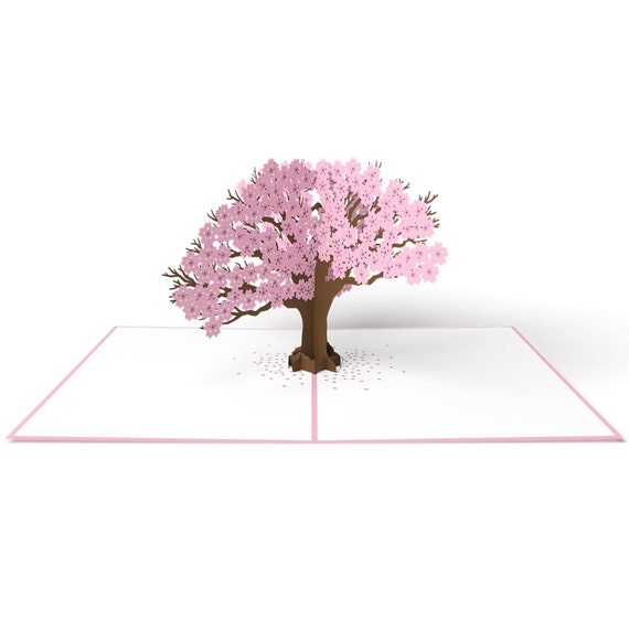 Cherry Blossom Tree Pop Up Card Springtime Pop Up Card