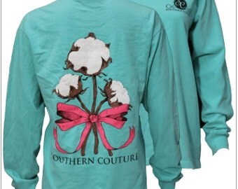 Southern Couture, Like Simply Southern, Comfort Colors, Chalky Mint, Cotton Ribbons, Short Sleeve or Long Sleeve Tee