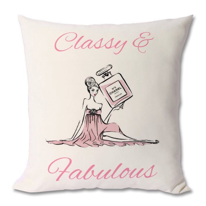 Classy & fabulous chanel inspired cushion cover by Harlequingifts