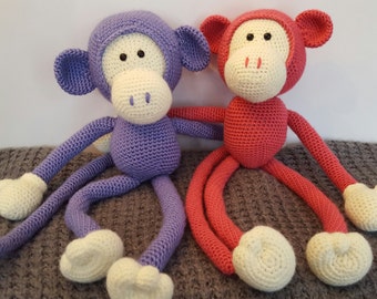 Baby Toy, Custom Crochet Monkey, Monkey Stuffed Animal, Baby Monkey, Unique Baby Gift, Monkey, Large Stuffed Animal, Custom Baby Toy