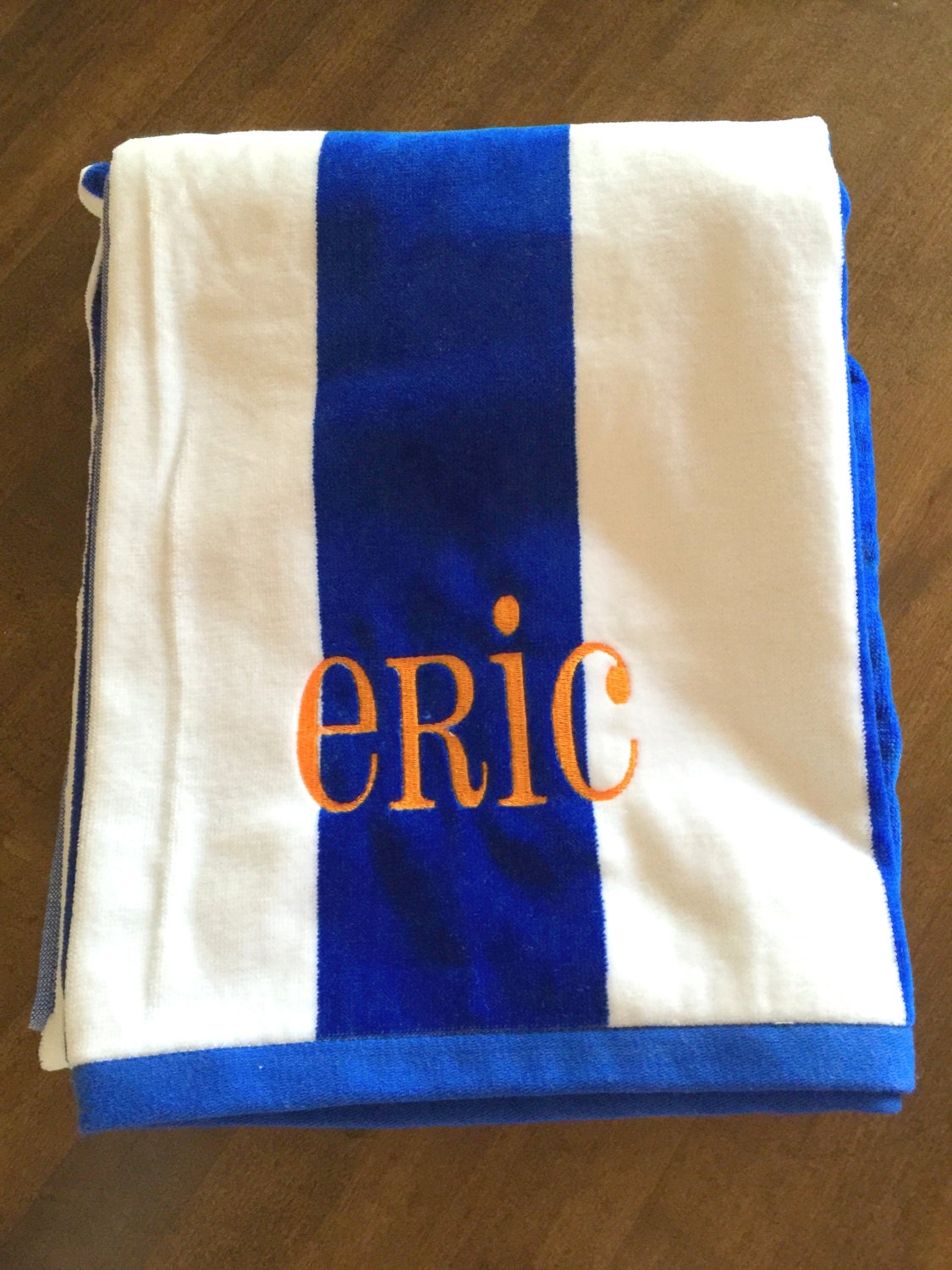 Personalized Striped Beach Towels Monogrammed Pool Towel