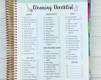 Kawaii Cleaning Checklist Sticker (Jumbo)