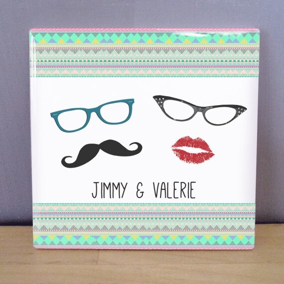 Personalized Wedding Coaster Coasters Ceramic Wood Glass Stone