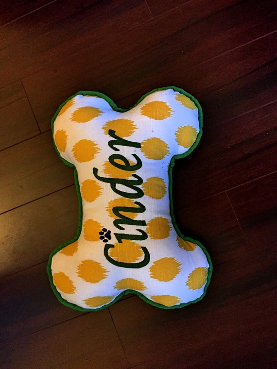 personalized dog bone pillow