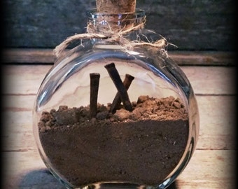 Graveyard Dirt with Coffin Nails Bottle