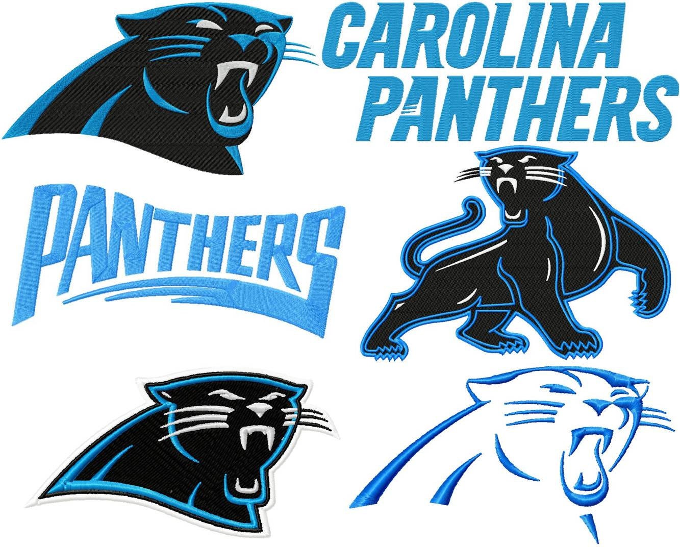 Carolina Panthers Logos Machine Embroidery Design By Emoembroidery