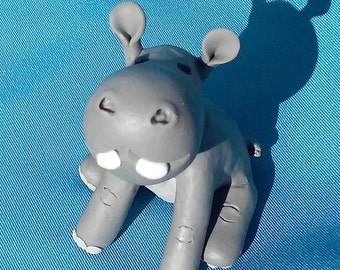 Unique polymer clay hippo related items | Etsy