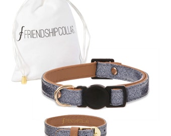 The Sparkling Kitty – Glitter Silver Cat Collar