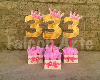 Minnie Mouse Centerpiece Pink and Gold Minnie Mouse Birthday party wood guest table centerpiece decoration Daisy Minnie Donald PER PIECE