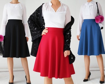 midi skirt with pockets,boden,skater, black, high waist, red, circle,50s, 70s, flared, swing, teal, blue, retro, office, women's gift