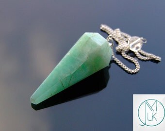 Amazonite Gemstone Point Pendulum Dowsing Crystal Dowser Scrying Reiki Chakra Healing FREE UK SHIPPING