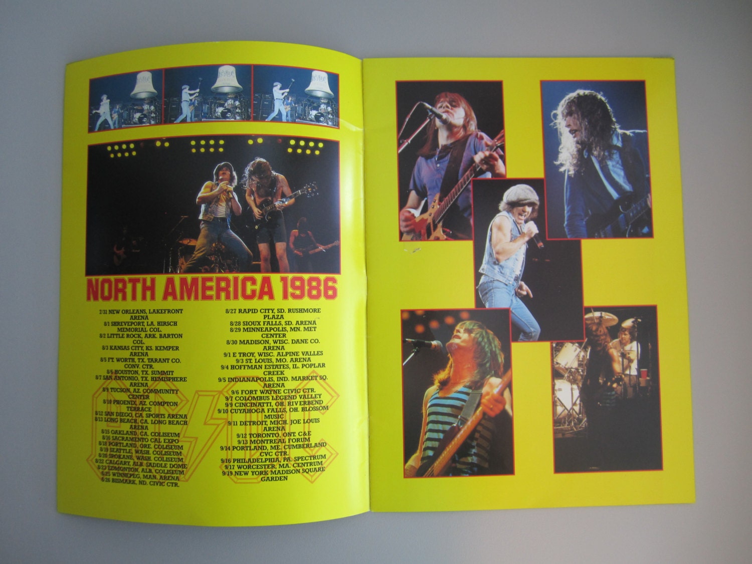 AC/DC Fly on the Wall North American Tour Program 1986