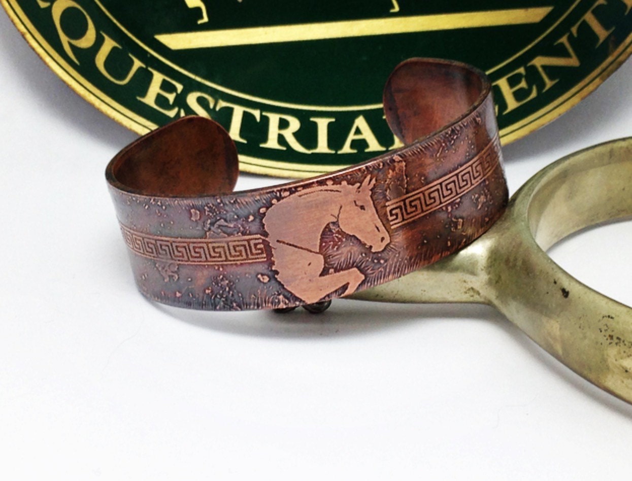 Statement Equestrian Horse Cuff Bracelet in by Seyboldesigns