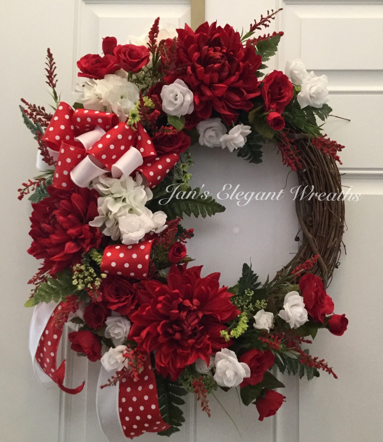 Summer Wreath. Elegant Rose Wreath. Rose wreath. Door wreath.