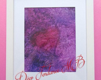 Canvas download with red heart on purple background, painting artist, encaustique technique, web downloading artist canvas,