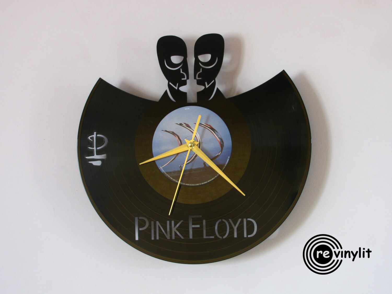 Pink Floyd clock vinyl record clock Pink Floyd Pink by Revinyljr