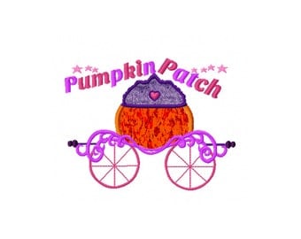 Pumpkin Patch, Pumpkin Princess, Fall Embroidery Design, Princess Applique Design, Pumpkin Fall Applique Design, Princess Applique